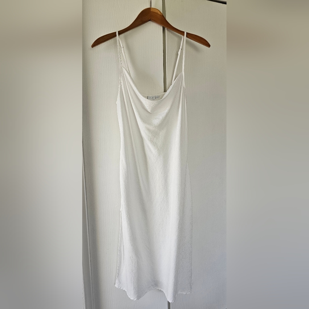 Barneys New York Onia Sabrina Cotton Bias Cut Slip Dress with Cowl Neck SzM